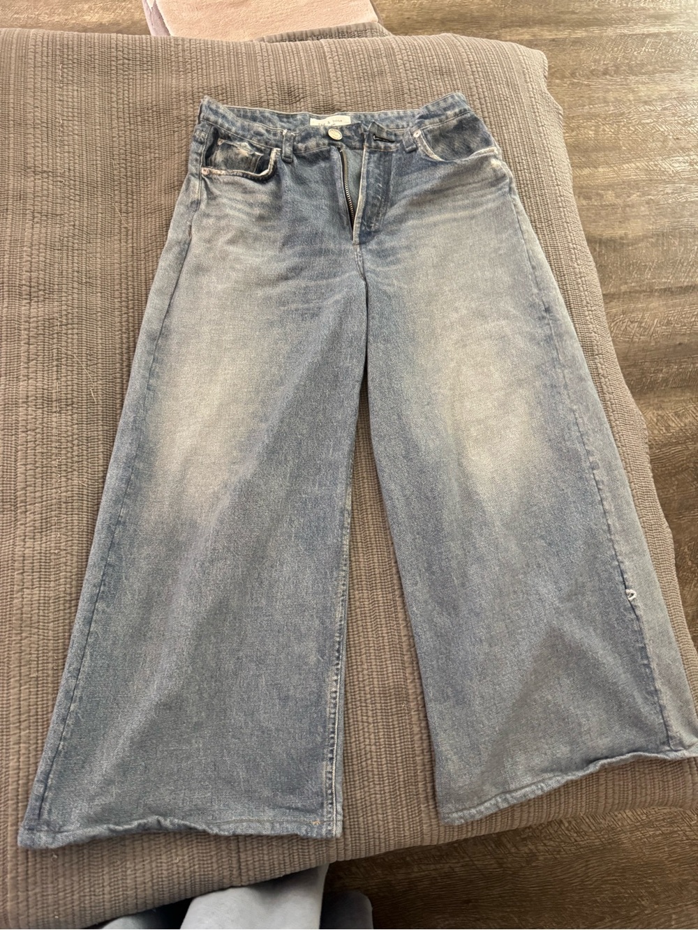 rag & bone Light Wash Wide-Leg Jeans - Picture 13 of 13